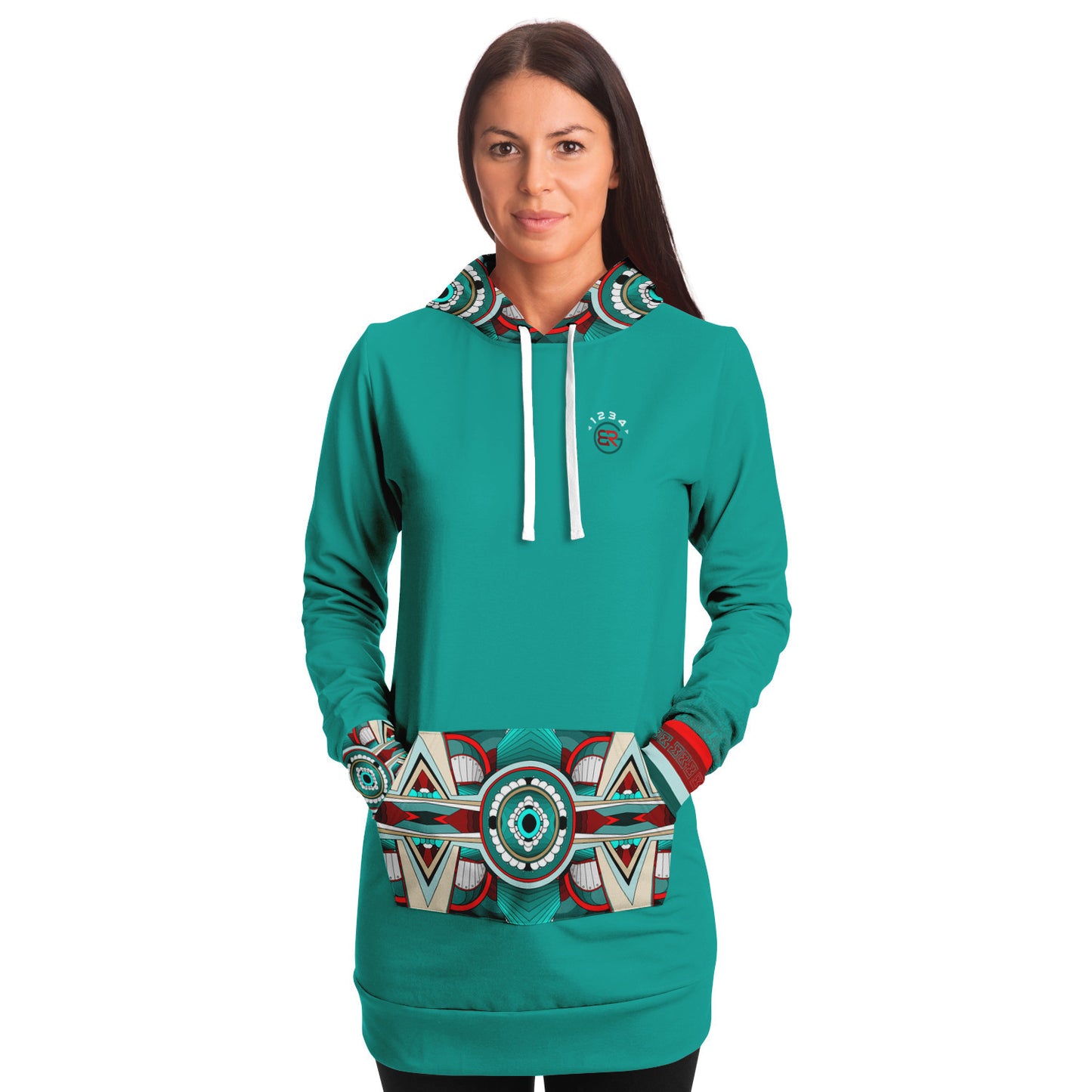Fluorescyan Hoodie Dress