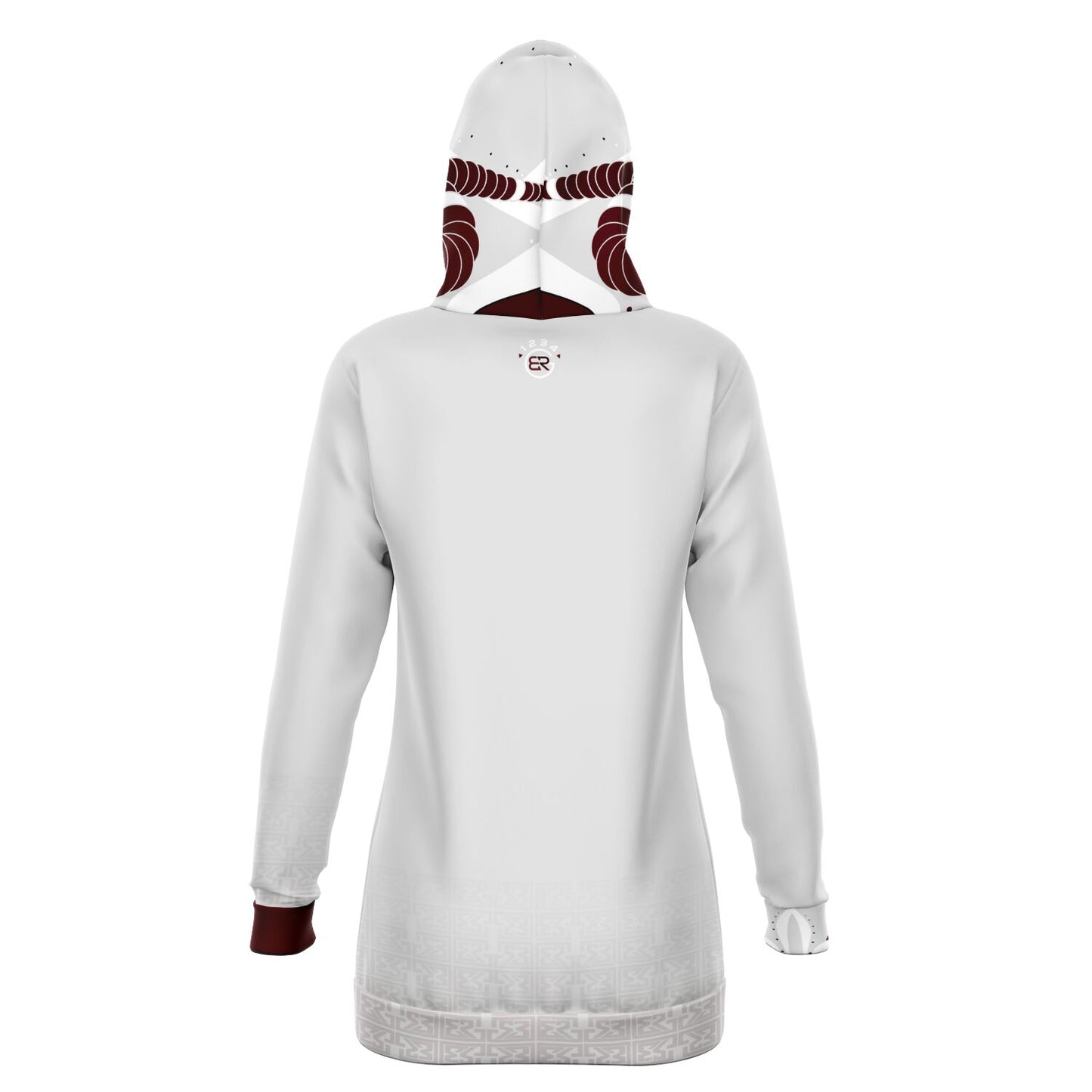 Rose Maroon Hoodie Dress