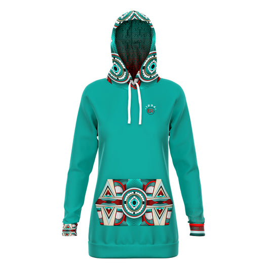 Fluorescyan Hoodie Dress