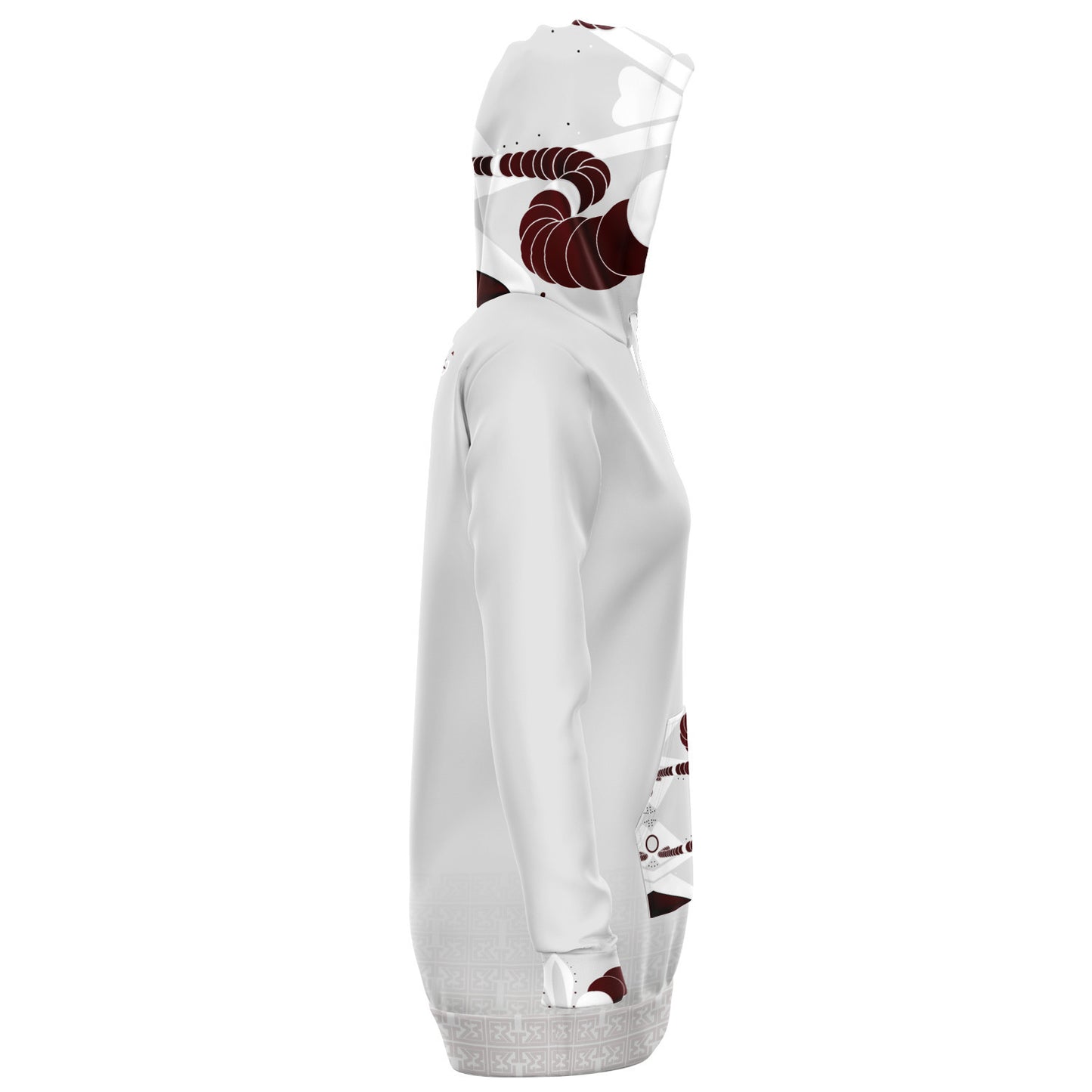 Rose Maroon Hoodie Dress