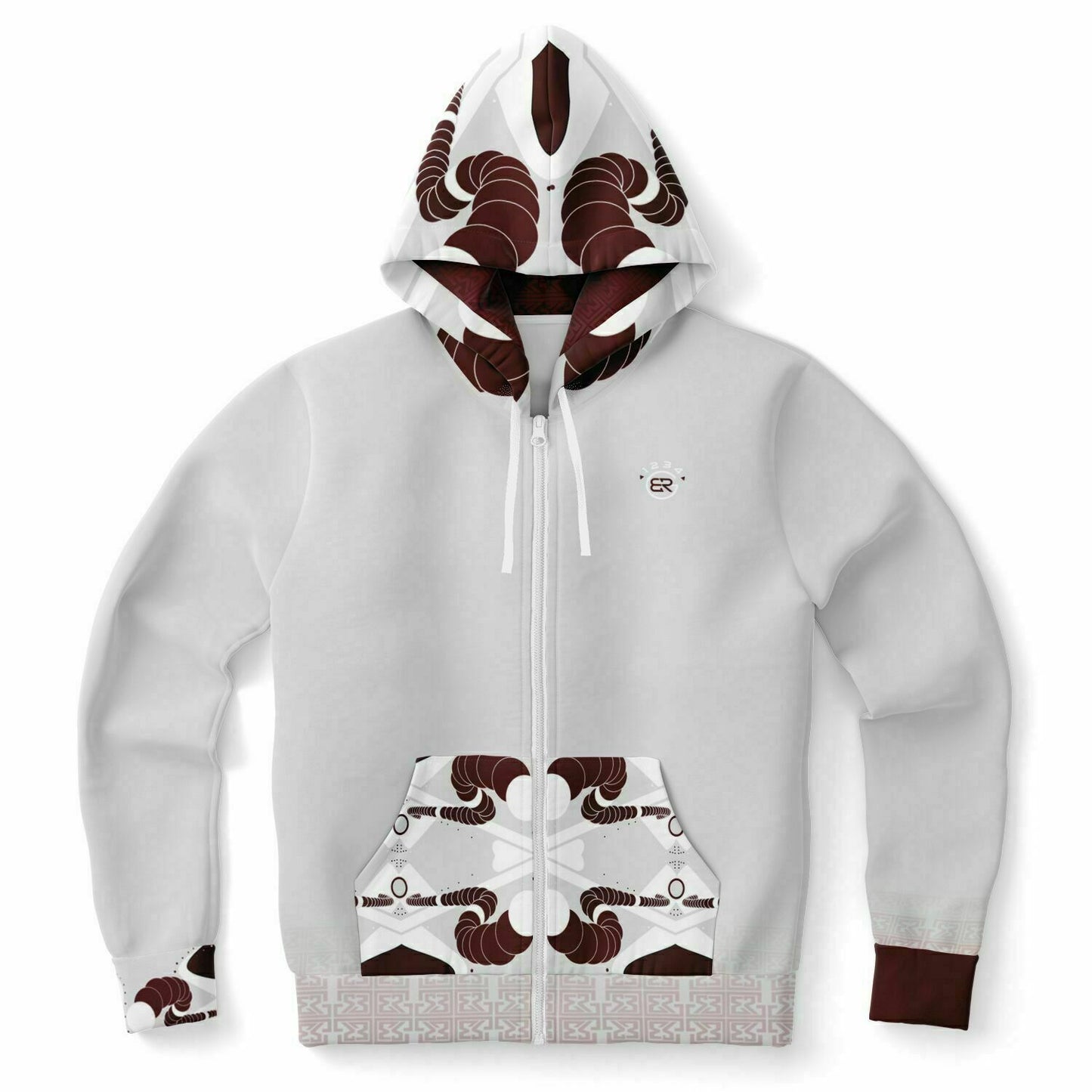 Rose Maroon Zip-Up