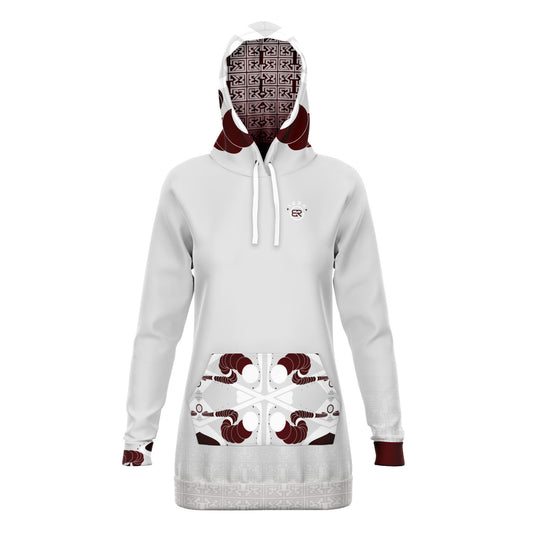 Rose Maroon Hoodie Dress